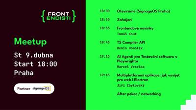 Praha [signageOS] TS Compiler API, AI Agenti pro Testování, Electron